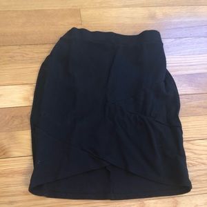 Black bodycon mini skirt